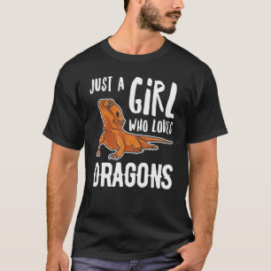 Just A Girl Who Loves Bearded Dragon  Lizard Repti T-Shirt