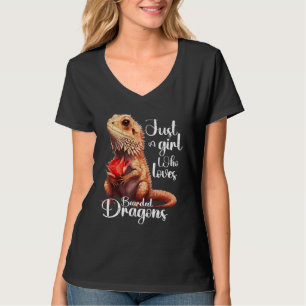 Just a girl who loves Bearded Dragons Cute Dragon T-Shirt
