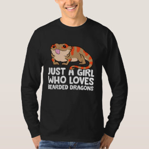 Just A Girl Who Loves Bearded Dragons Reptile Bear T-Shirt