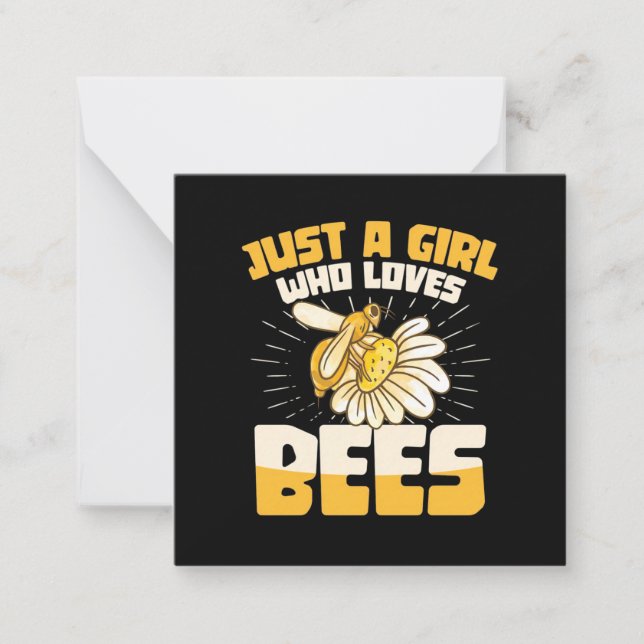 Just A Girl Who Loves Bees Card (Front)