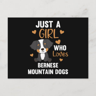 Just A Girl Who Loves Bernese Mountain Dog Dogs Postcard