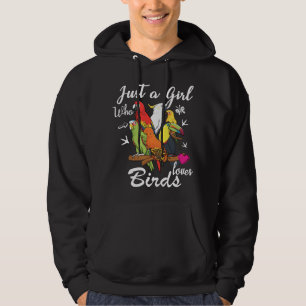 Just a Girl Who Loves Birds Bird Watching Birding Hoodie