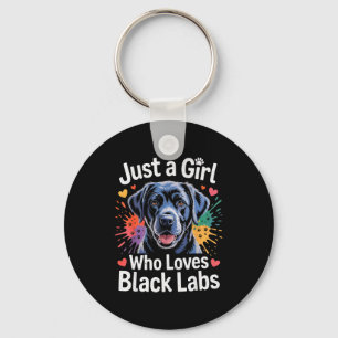 Just A Girl Who Loves Black Labs - Labrador Dog Lo Key Ring
