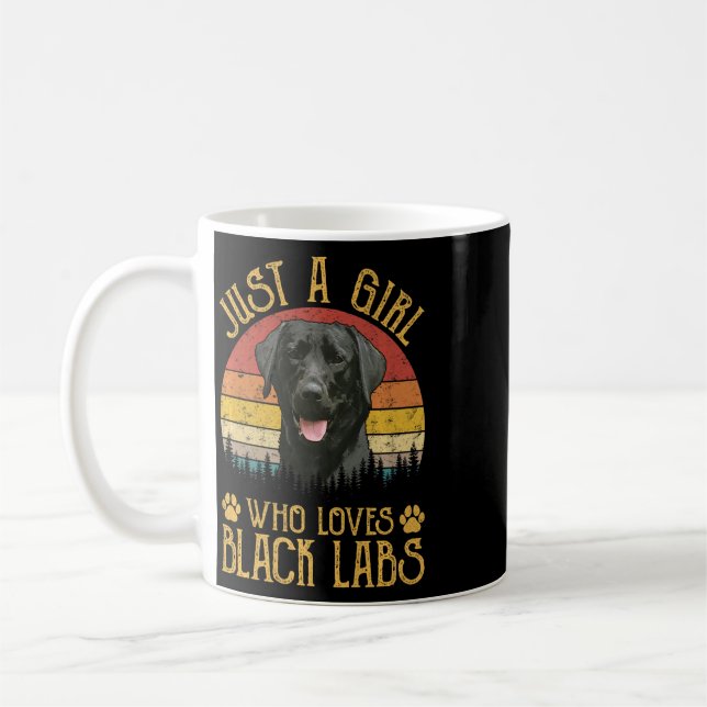 Just A Girl Who Loves Black Labs  Labrador Retriev Coffee Mug (Left)