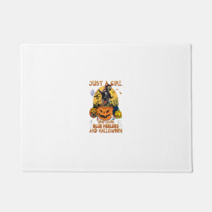 Just a Girl who loves Blue Heeler and Halloween Doormat