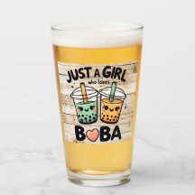 Just a Girl Who Loves Bob Personalised Glass Cup