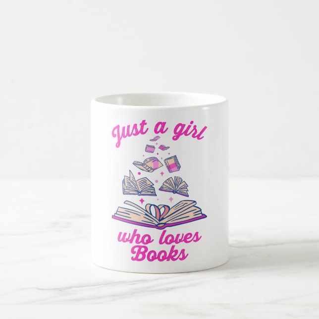 just a girl who loves Books Coffee Mug (Center)