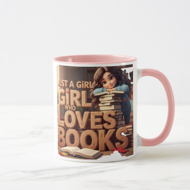 Just a Girl who Loves Books Mug (Right)