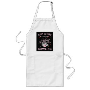 Just A Girl Who Loves Bowling Long Apron