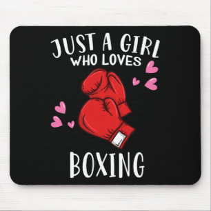 Just A Girl Who Loves Boxing Boxing Girls Boxer Mouse Mat