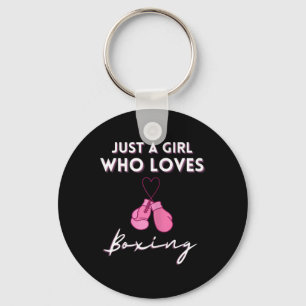 Just A Girl Who Loves Boxing Cool Girls Boxing Glo Key Ring