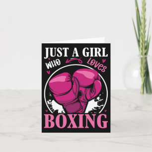 Just A Girl Who Loves Boxing Fitness Fight Sport P Card