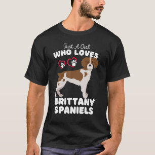Just A Girl Who Loves Brittany Spaniels Cute Kids T-Shirt