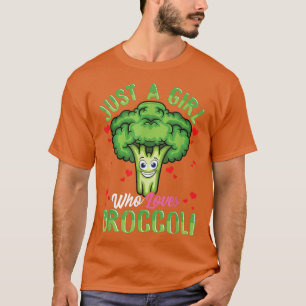 Just A Girl Who Loves Broccoli Lunch Lady Vegetari T-Shirt