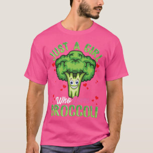 Just A Girl Who Loves Broccoli Lunch Lady Vegetari T-Shirt