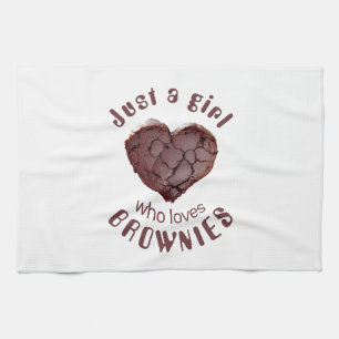 Just a girl who loves brownies tea towel