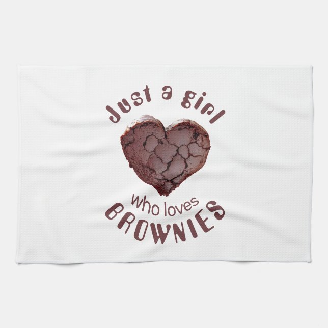 Just a girl who loves brownies tea towel (Horizontal)
