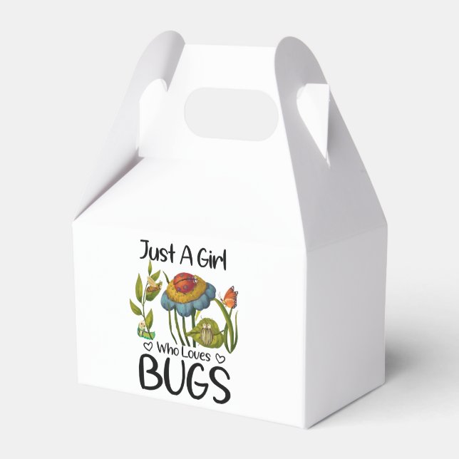 Just a girl who loves bugs favour box (Front Side)