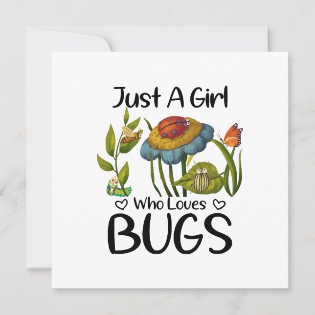 Just a girl who loves bugs invitation (Front)