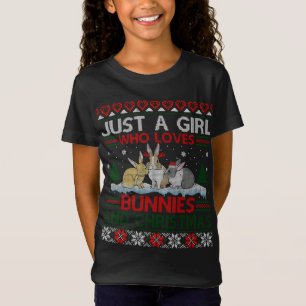 Just A Girl Who Loves Bunnies And Christmas Ugly S T-Shirt