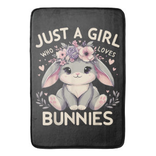 Just A Girl Who Loves Bunnies Bath Mat