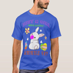 Just A Girl Who Loves Bunnies Blowing Bubble Easte T-Shirt