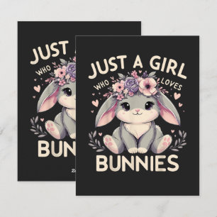 Just A Girl Who Loves Bunnies Holiday Card