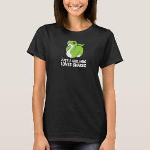 Just A Girl Who Loves Burmese Pythons Snakes T-Shirt