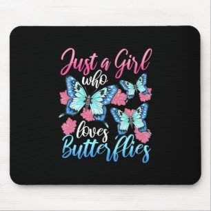 Just A Girl Who Loves Butterflies Mouse Mat