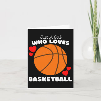 Just A Girl Who Loves Bysketbyll - Cute Girls Bysk Card