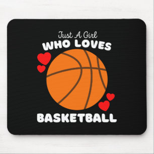 Just A Girl Who Loves Bysketbyll - Cute Girls Bysk Mouse Mat
