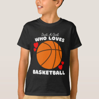 Just A Girl Who Loves Bysketbyll - Cute Girls Bysk T-Shirt
