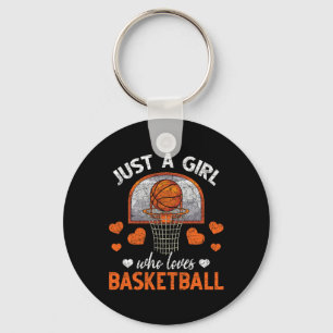 Just A Girl Who Loves Bysketbyll Player Women Bysk Key Ring