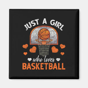 Just A Girl Who Loves Bysketbyll Player Women Bysk Magnet