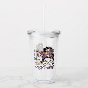 Just a Girl Who Loves Camp-o-ween – Halloween Camp Acrylic Tumbler