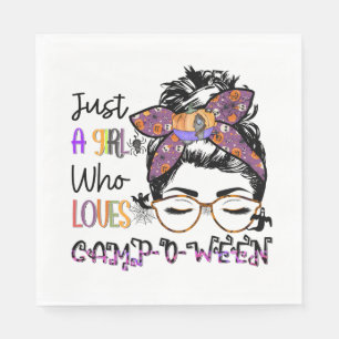 Just a Girl Who Loves Camp-o-ween Halloween Napkin