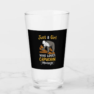Just A Girl Who Loves Capuchin Monkeys Glass