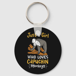 Just A Girl Who Loves Capuchin Monkeys Key Ring