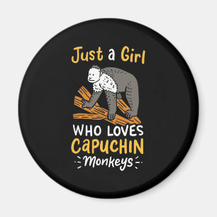 Just A Girl Who Loves Capuchin Monkeys Magnet