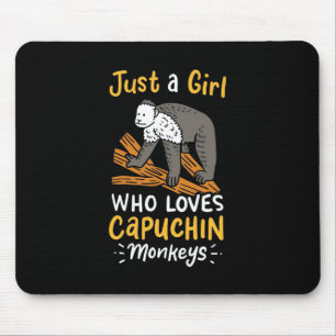 Just A Girl Who Loves Capuchin Monkeys Mouse Mat