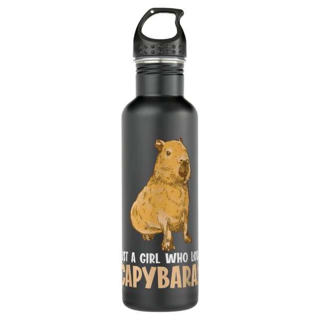 just a girl who loves capybaras Capybara  710 Ml Water Bottle (Front)
