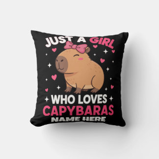 Just a Girl Who Loves Capybaras Cushion