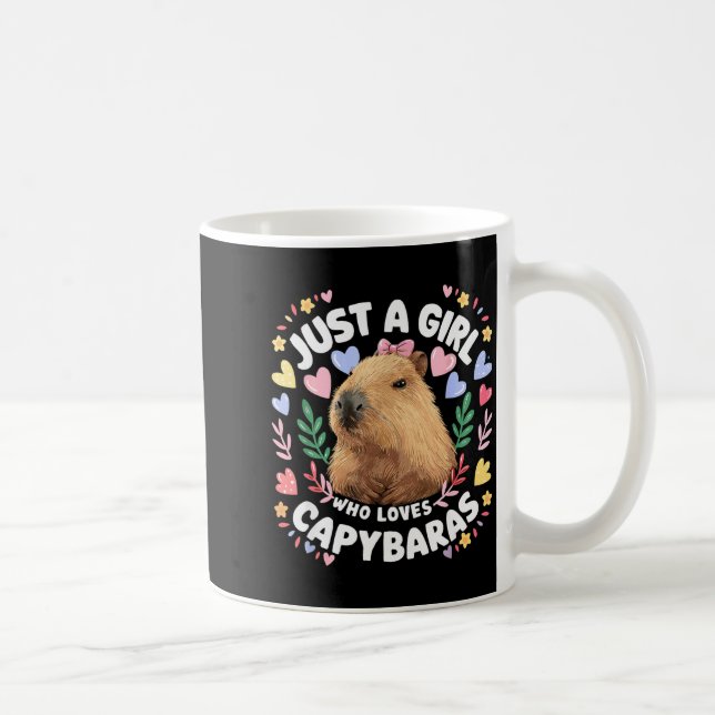 Just A Girl Who Loves Capybaras Cute Capybara Love Coffee Mug (Right)