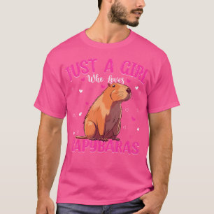 Just A Girl Who Loves Capybaras Cute Capybara T-Shirt