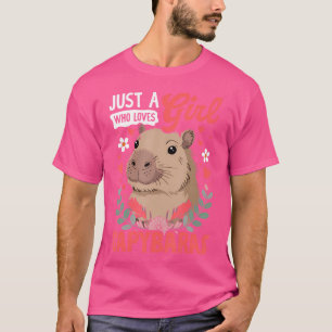 Just A Girl Who Loves Capybaras Cute Rodent Women T-Shirt