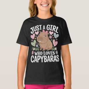 Just a Girl Who Loves Capybaras Cute Rodent Women T-Shirt