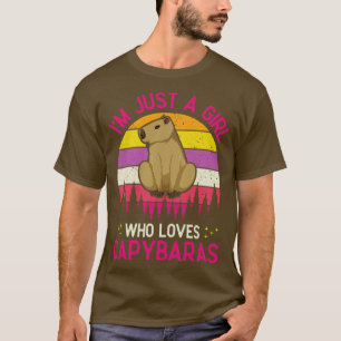 Just A Girl Who Loves Capybaras Funny Rodent Capib T-Shirt