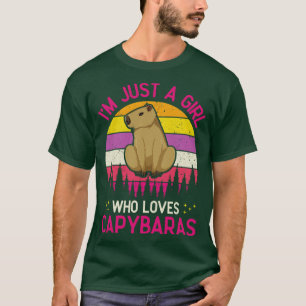 Just A Girl Who Loves Capybaras Funny Rodent Capib T-Shirt