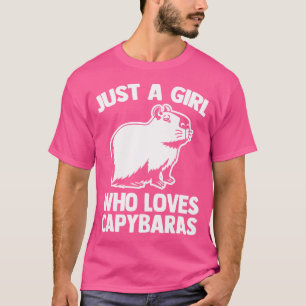 Just A Girl Who Loves Capybaras Funny Saying Cute T-Shirt