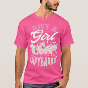 Just A Girl Who Loves Capybaras Rodent Animal Capy T-Shirt
